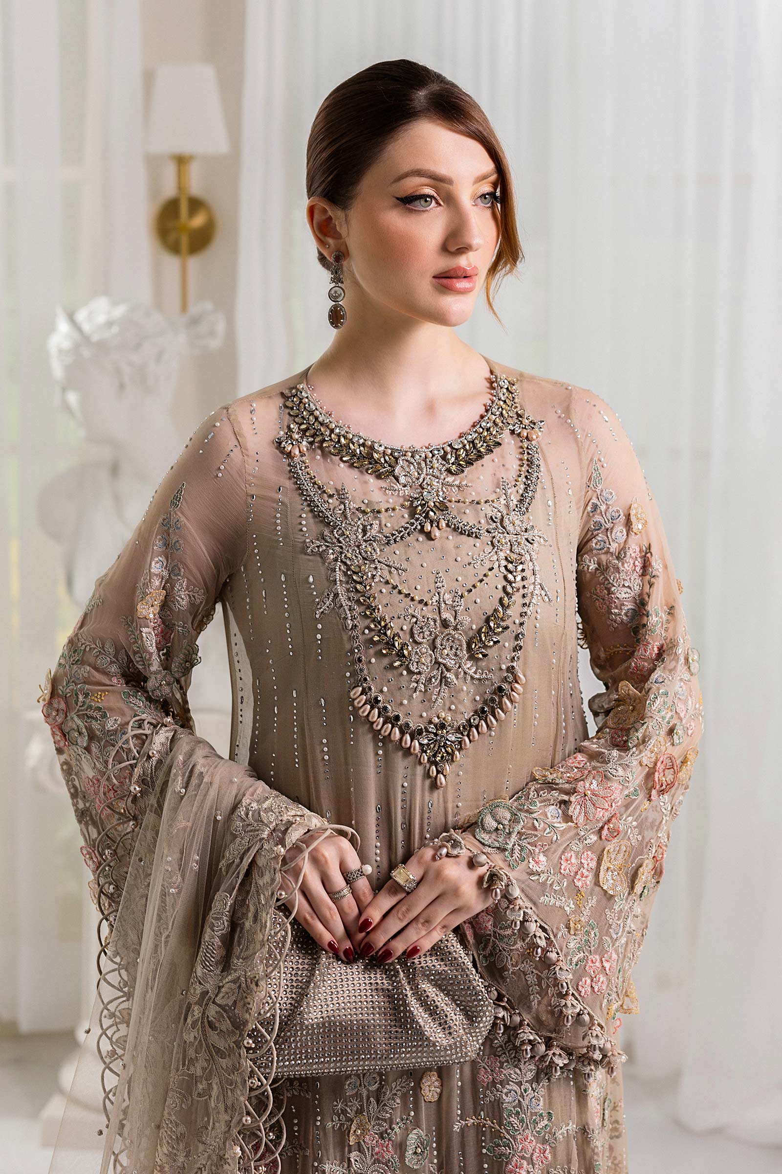 Maria B - Embroidered Chiffon Suit - 25-07