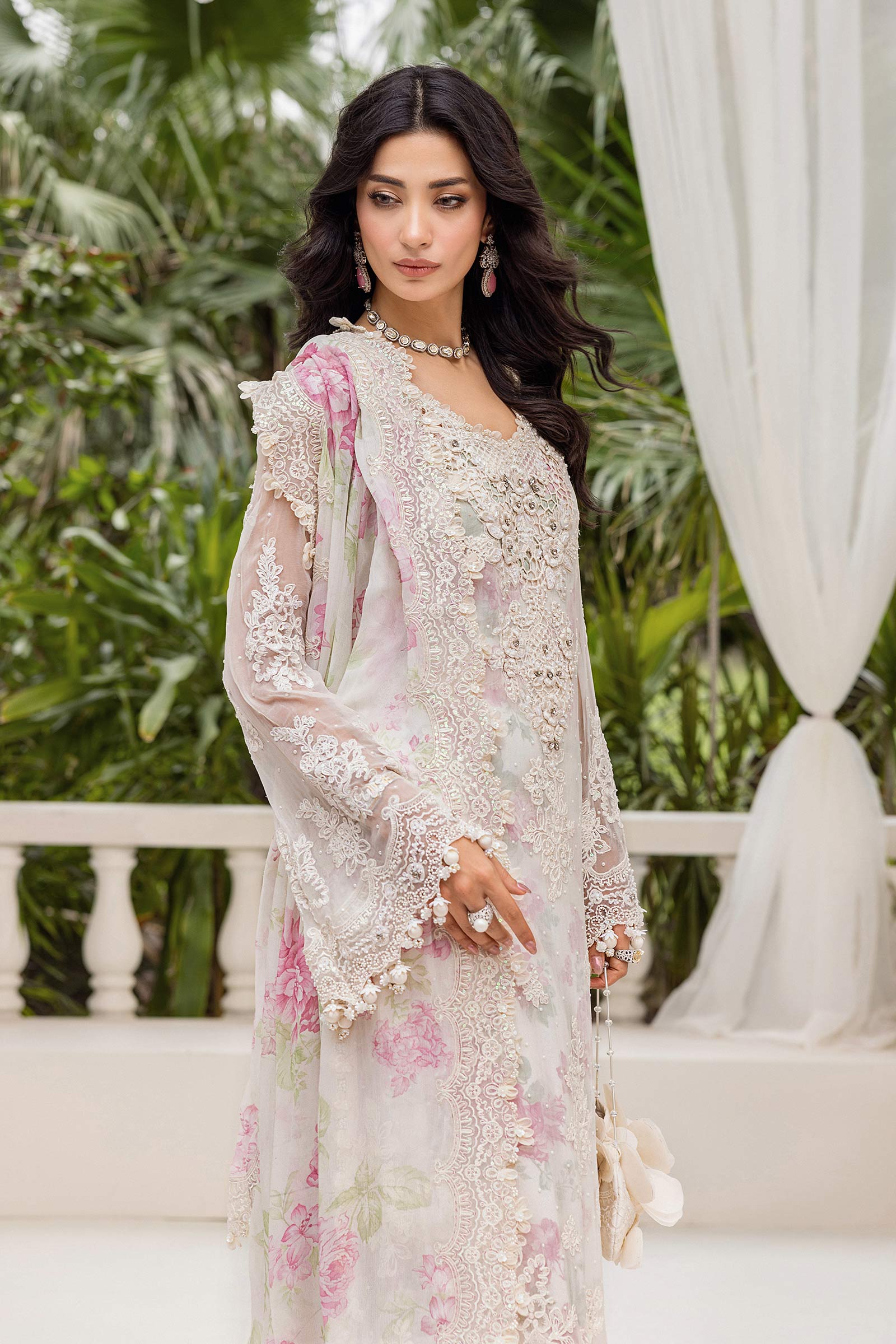 Maria B - Embroidered Chiffon Suit - 25-01