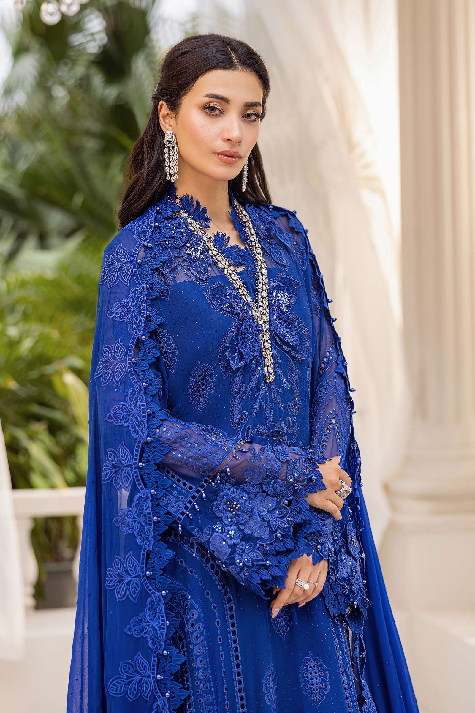 Maria B - Embroidered Chiffon Suit - 25-03