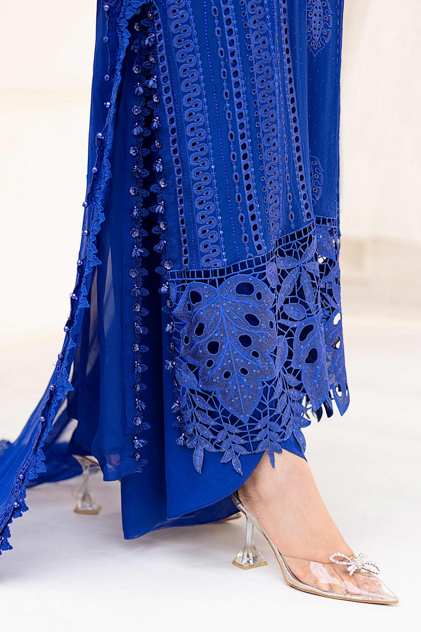 Maria B - Embroidered Chiffon Suit - 25-03