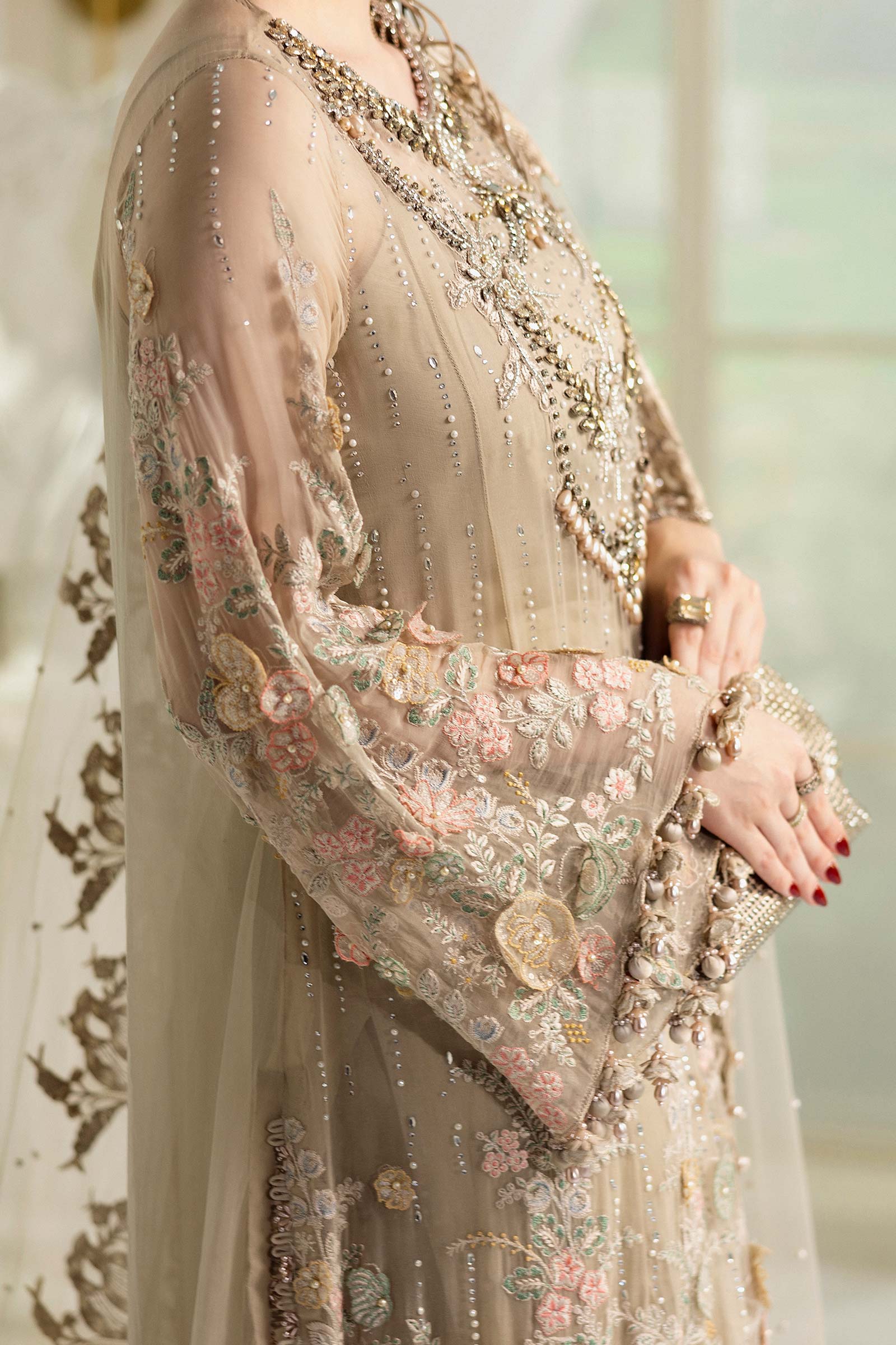Maria B - Embroidered Chiffon Suit - 25-07