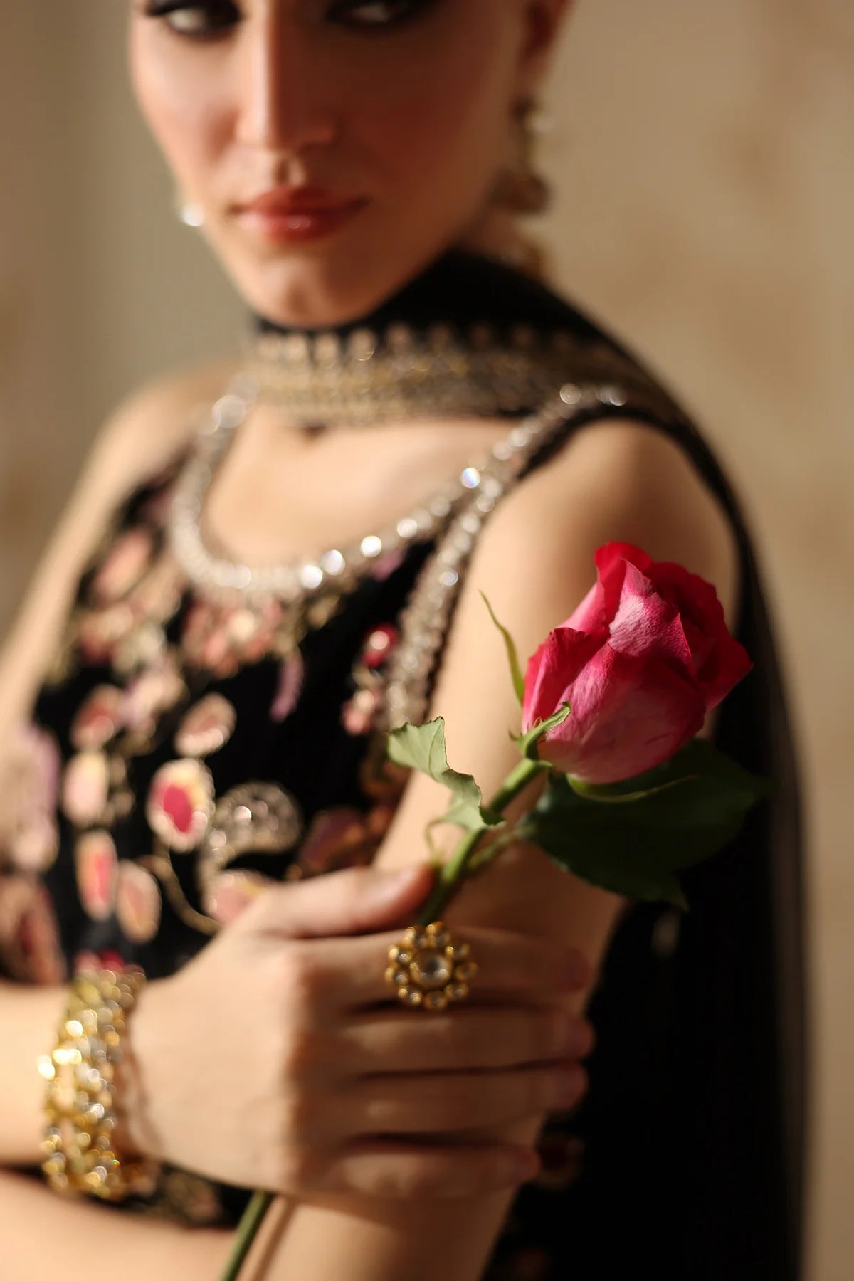 EMBROIDERED VELVET UF-4312