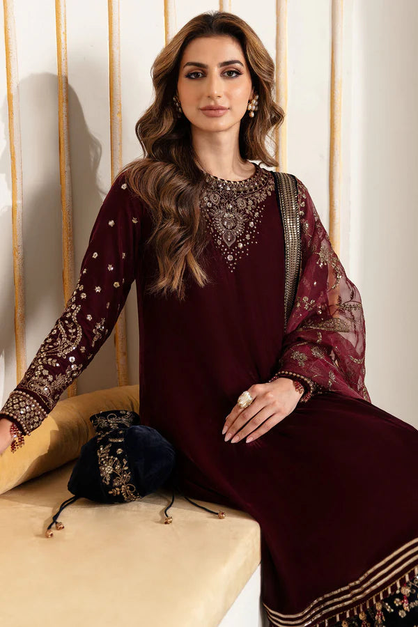 Embroidered Velvet Formal VF-2034