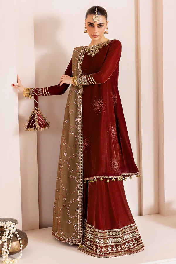 Embroidered Velvet Formal CVF D-07