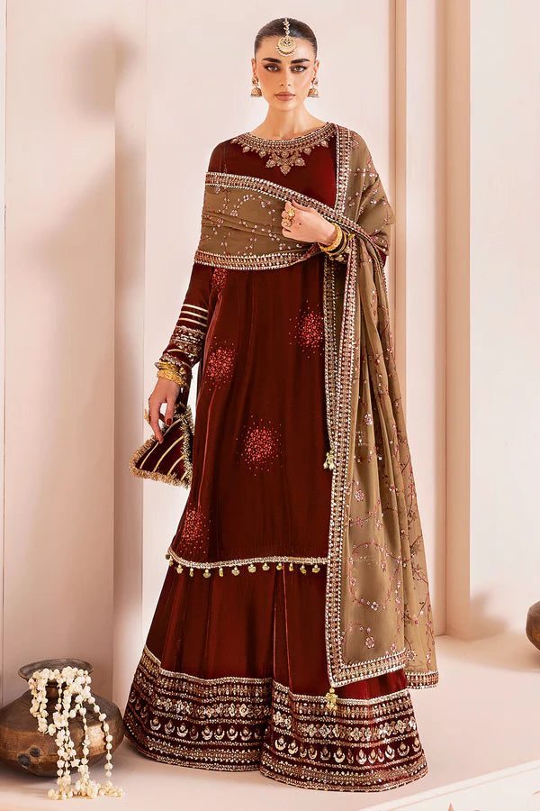 Embroidered Velvet Formal CVF D-07