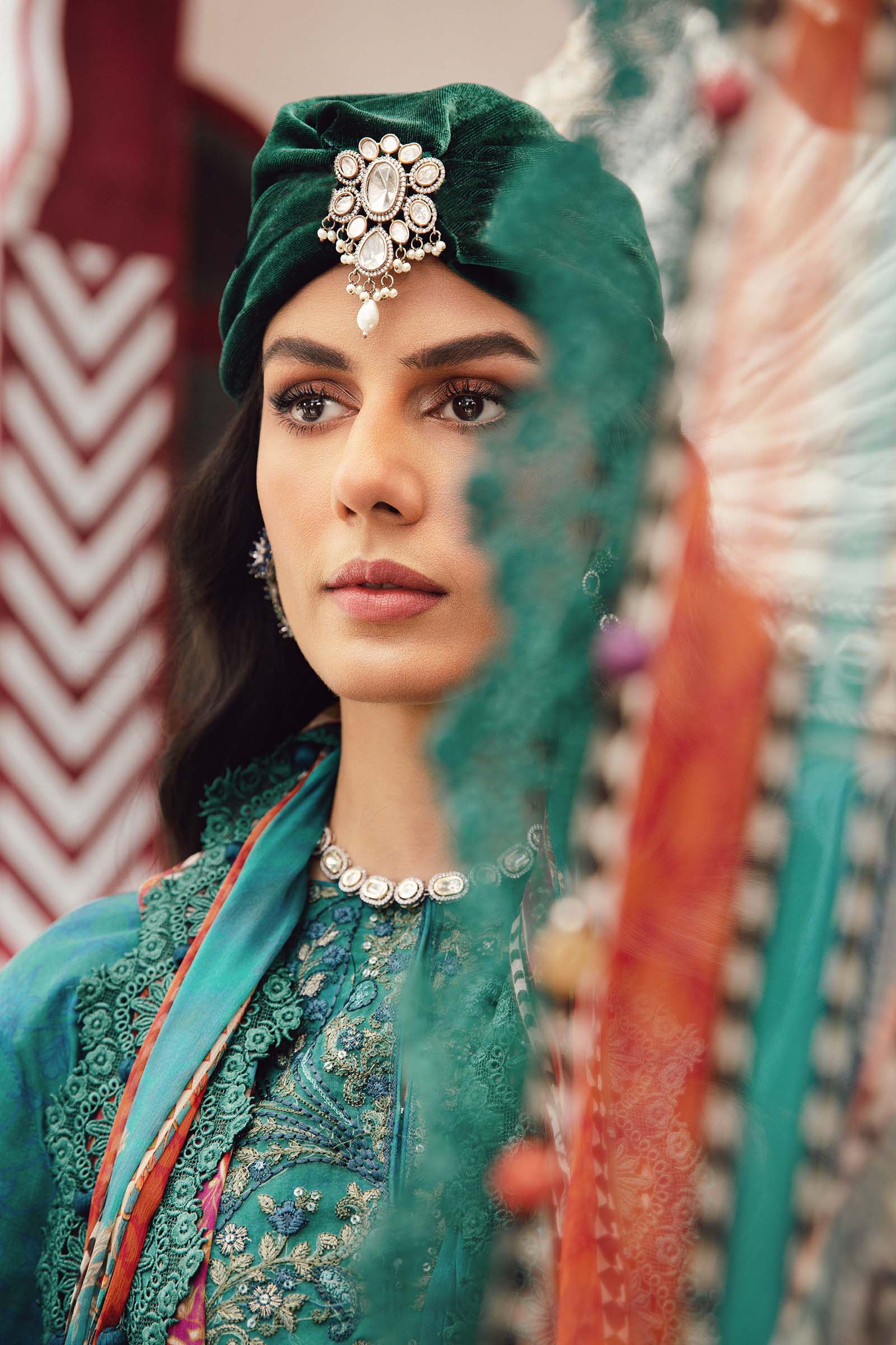 Embroidered Cambric Suit | MPT-2710-B