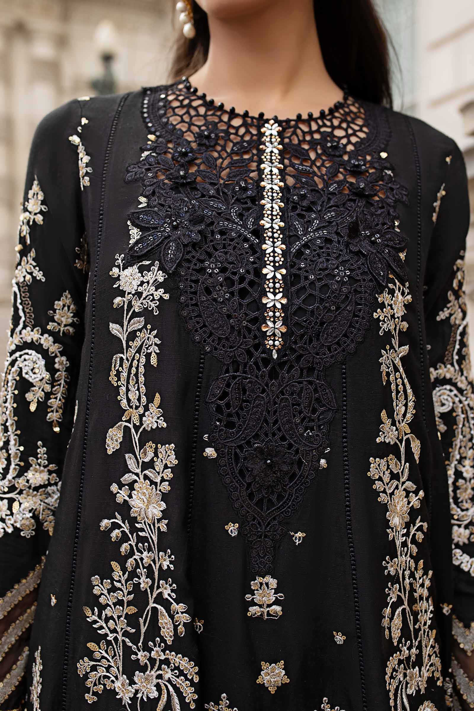 Embroidered Raw Silk Suit-03