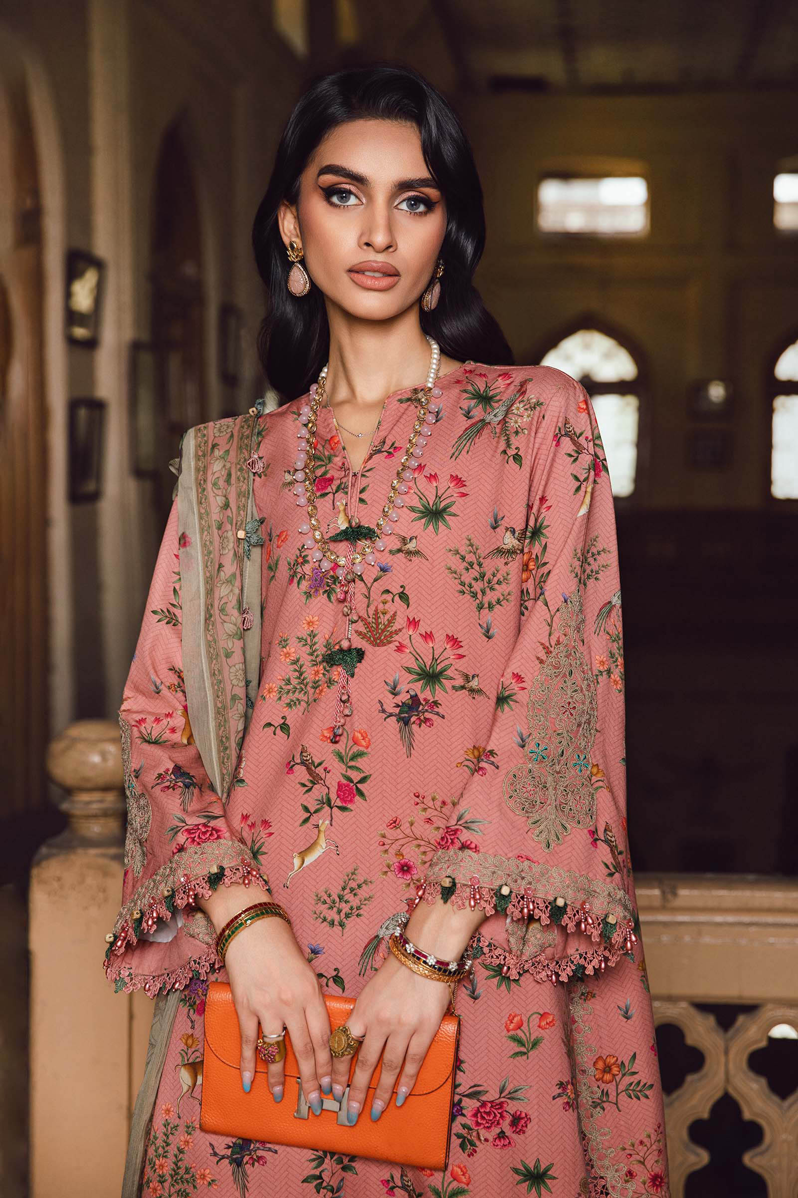 Embroidered Linen Suit | MPT-2707-A
