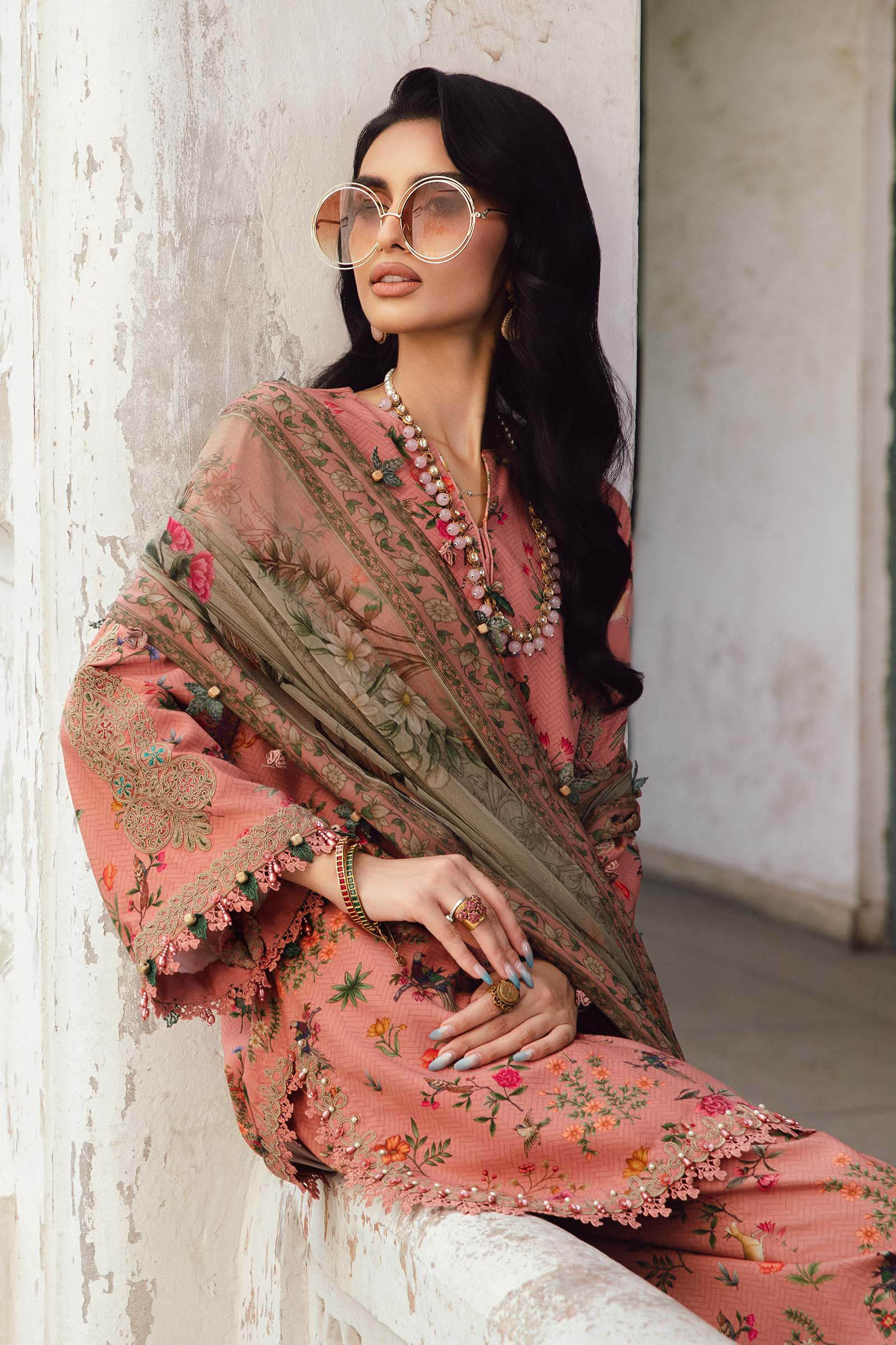 Embroidered Linen Suit | MPT-2707-A