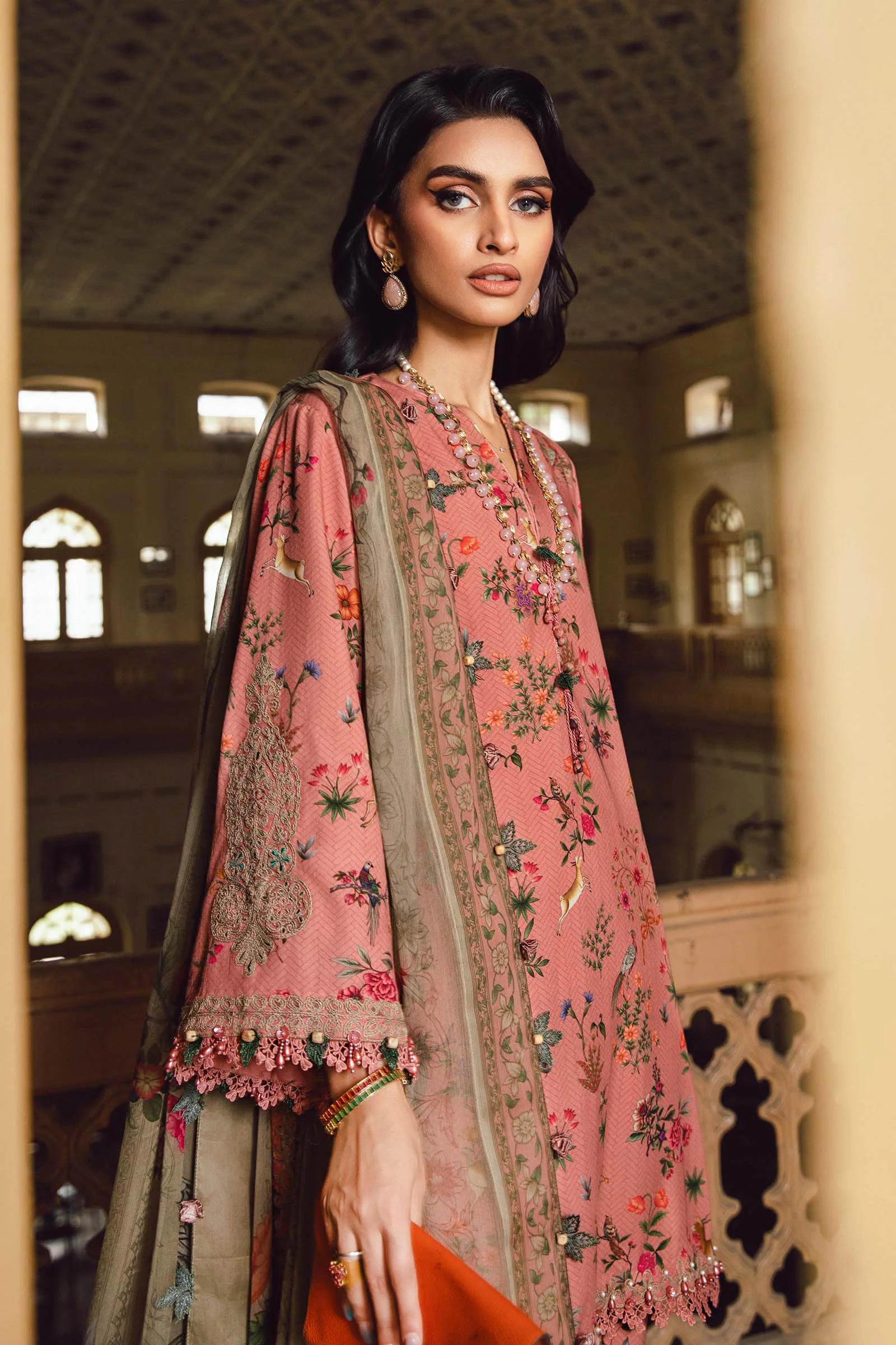 Embroidered Linen Suit | MPT-2707-A