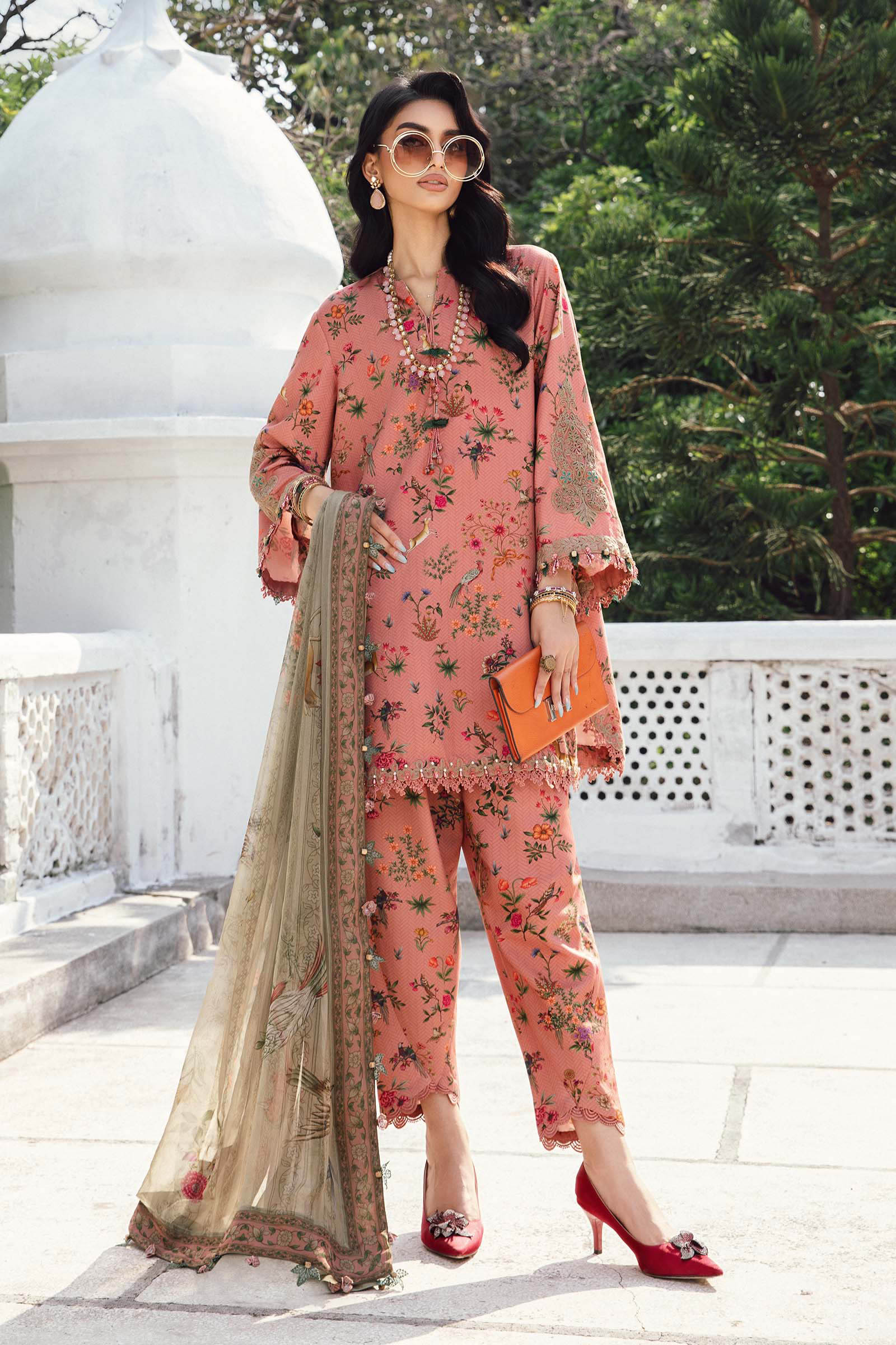 Embroidered Linen Suit | MPT-2707-A