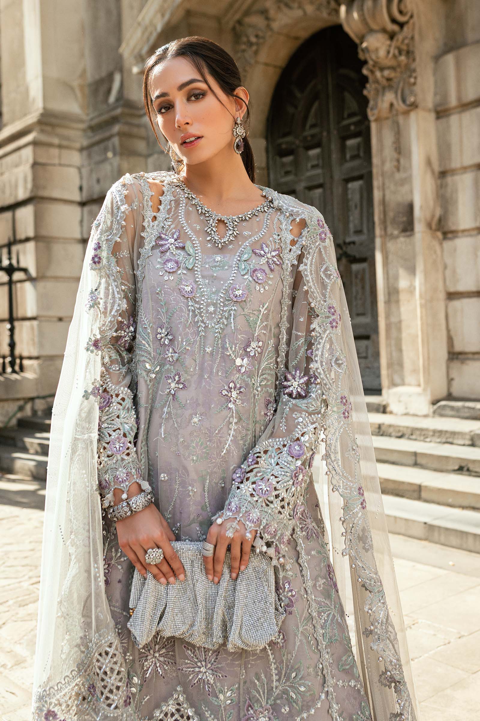 Embroidered Net Suit-07