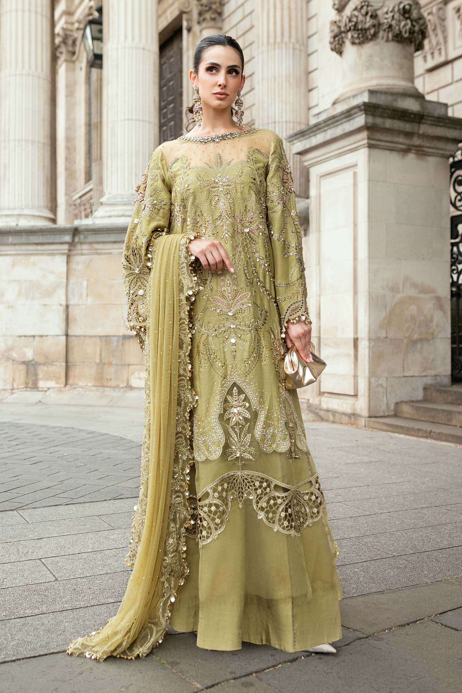 Embroidered Raw Silk Suit-08