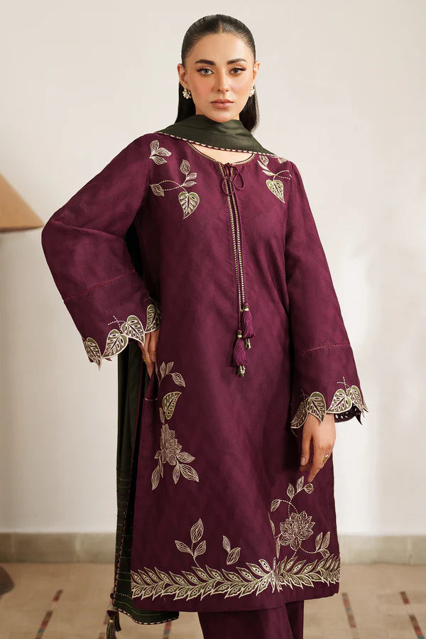 EMBROIDERED JACQUARD KHADDAR UW-0147