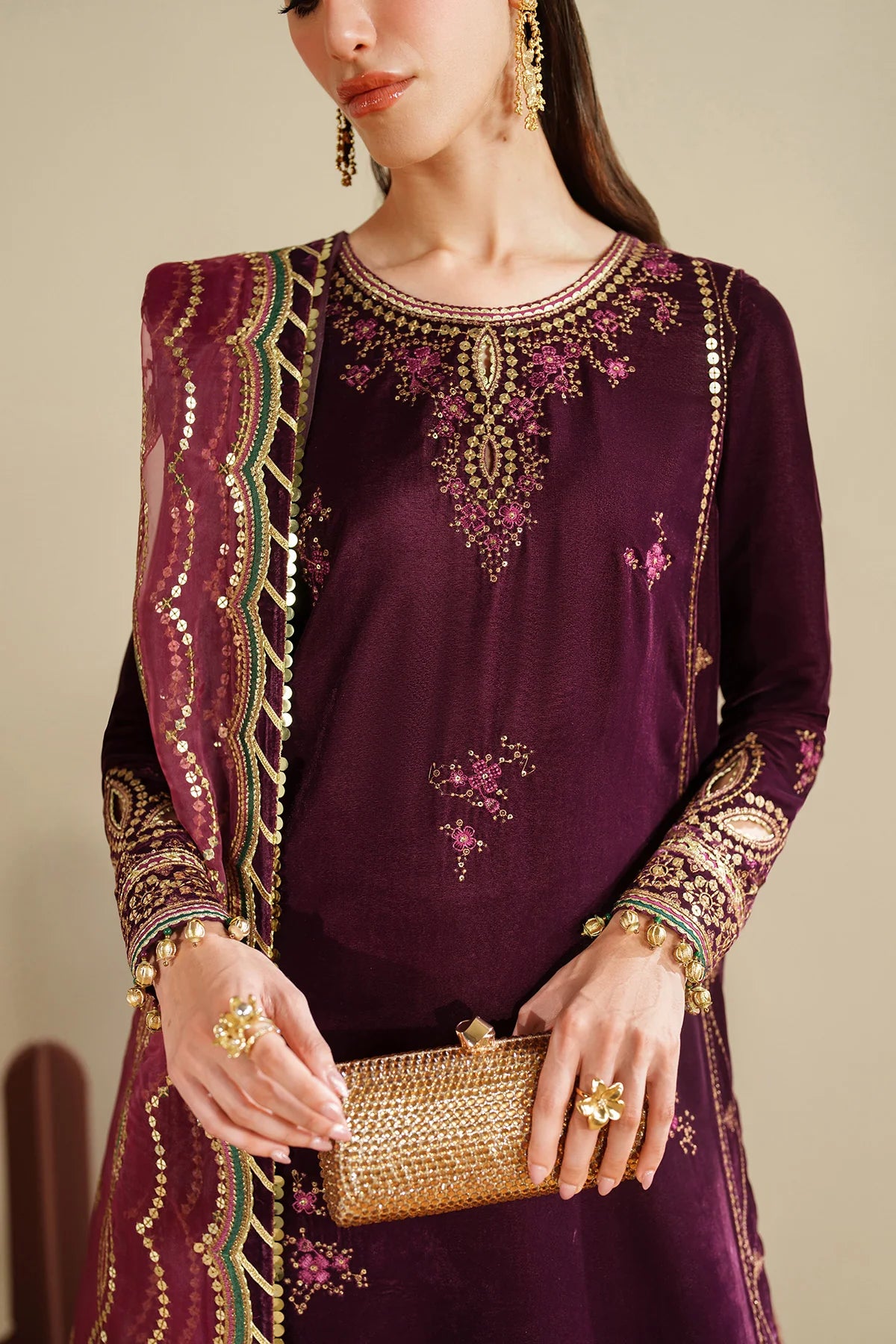 Embroidered Velvet Formal VVF D-4